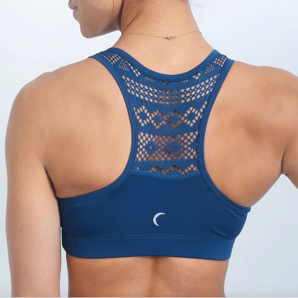 Women's Blue Lace Racerback Bralette